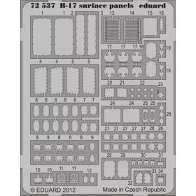   Eduard Accessories B-17 surface panels S.A. for Revell - felületi panelek