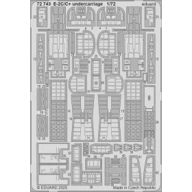   Eduard Accessories E-2C/C+ undercarriage  HELLER - futómű-részletező készlet