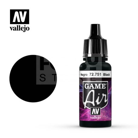 Vallejo Game Air Black akrilfesték 72751V