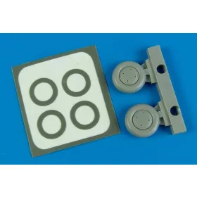   Aires P-40B wheels & paint mask for Airfix - kerekek festőmaszkkal