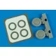Aires P-40B wheels & paint mask for Airfix - kerekek festőmaszkkal