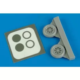   Aires P-40M/N wheel & paint masks f.Academy - kerekek festőmaszkkal
