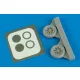 Aires P-40M/N wheel & paint masks f.Academy - kerekek festőmaszkkal