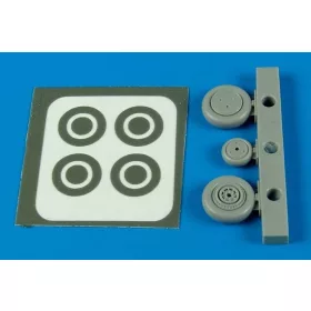   Aires P-39 Aircobra wheels&paint masks f.ACAD. - kerekek festőmaszkkal