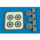 Aires F9F Panther wheels & paint masks for HB - kerekek festőmaszkkal, HobbyBoss maketthez