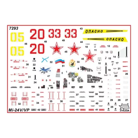 Zvezda Mil Mi-24V Hind C makett 1:72 (7293Z)