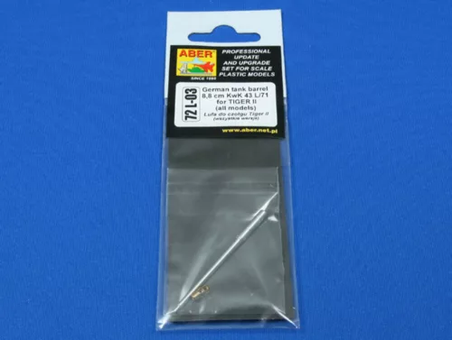 Aber Models 8,80cm KwK 43L/70 German tank barrel for Tiger II - 8,80 cm-es KwK 43L/70 német harckocsi-lövegcső