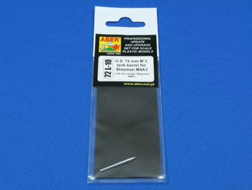 Aber Models U.S. 75mm M3 tank barrel for Sherman M4 A3 - amerikai 75 mm-es M3 harckocsi-lövegcső