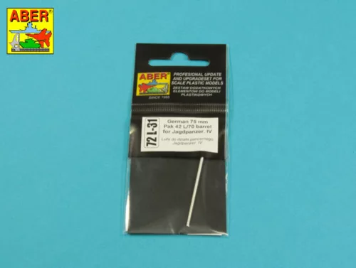 Aber Models German 75mm Pak 42L/70 gun barrel Jagdpanzer IV - német 75 mm-es Pak 42L/70 fegyvercső Jagdpanzer IV