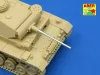 Aber Models Set 0f 5 Barrels for Tank MG 34 - MG 34 harckocsi-géppuskacsövek – 5 db