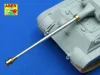 Aber Models 8,8 cm barrel for Tiger II early Porsche - Tiger II korai Porsche – 8,8 cm-es lövegcső