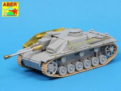 Aber Models 7,5 cm Bartel for StuG. III Ausf.G middle - StuG. III Ausf.G középső – 7,5 cm-es lövegcső