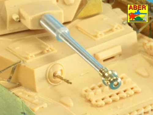 Aber Models German 75 mm KwK 40 L/43 barrel for Pz.Kpfw.IV Ausf.G - német 75 mm-es KwK 40 L/43 lövegcső