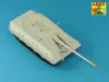 Aber Models 170 mm A/T gun barrel for German Jagdpanzer E-100 - német Jagdpanzer E-100 – 170 mm-es A/T lövegcső