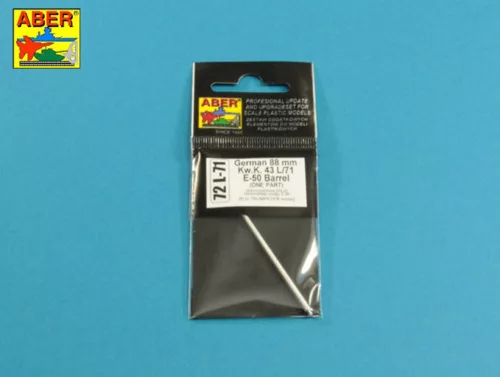 Aber Models Germ.88 mm Kw.K. 43 L/71 E-50 Barrel (one part) - német 88 mm-es Kw.K. 43 L/71 E-50 lövegcső (egyrészes)