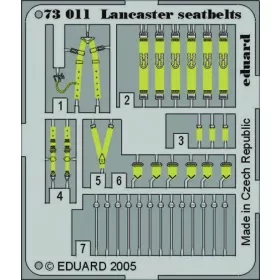   Eduard Accessories Lancaster seatbelts 73011 - biztonsági övek