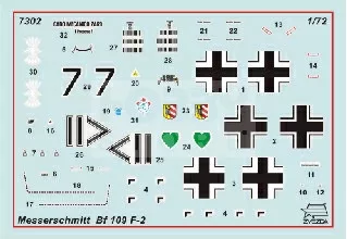 Zvezda Messerschmitt B-109 F2 makett 1:72 (7302Z)