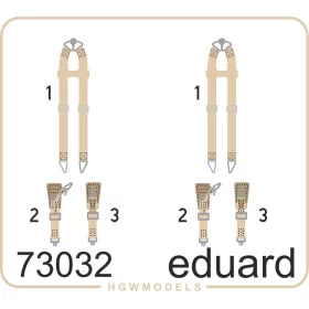   Eduard Accessories Seatbelts Luftwaffe WWII bombers SUPERFA - Luftwaffe II. világháborús bombers SUPERFA biztonsági övek