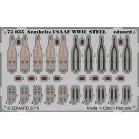   Eduard Accessories Seatbelts USAAF WWII STEEL - USAAF II. világháborús biztonsági övek