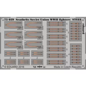   Eduard Accessories Seatbelts Soviet Union WWII fightersSTEE - II. világháborús szovjet vadászgépek – acél fotómaratott biztonsági övek