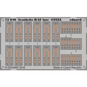   Eduard Accessories Seatbelts RAF late STEEL - RAF késői biztonsági övek