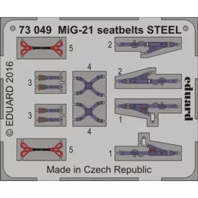   Eduard Accessories MiG-21 seatbelts STEEL - acél fotómaratott biztonsági övek