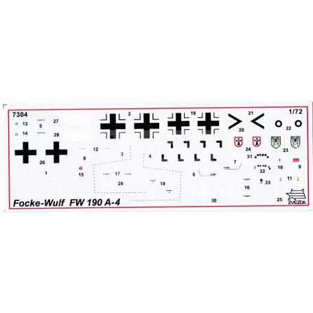Zvezda Focke Wulf 190 A4 makett 1:72 (7304Z)