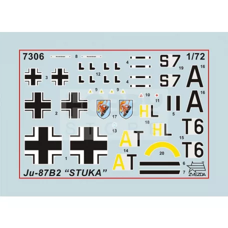 Zvezda Ju-87B Stuka makett 1:72 (7306Z)