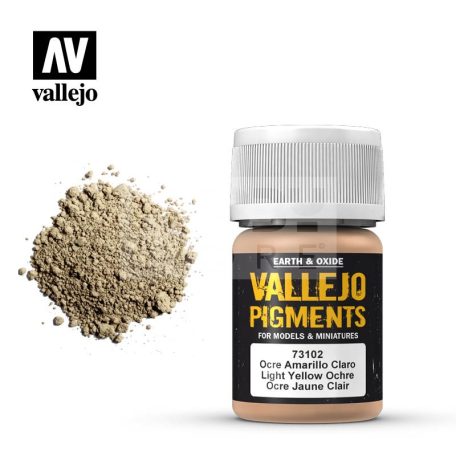 Vallejo Light Yellow Ochre Pigment (világos okkersárga pigmentpor) 35 ml 73102V