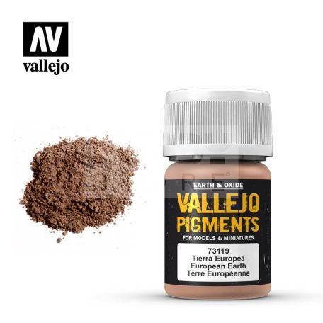 Vallejo European Earth Pigment (európai föld hatású pigmentpor) 35 ml 73119V