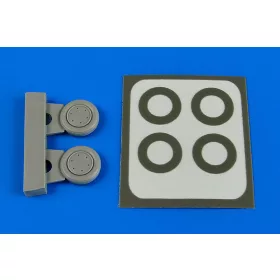   Aires F4F Wildcat wheel&paint masks f.Hasegawa - kerekek festőmaszkkal