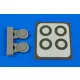 Aires F4F Wildcat wheel&paint masks f.Hasegawa - kerekek festőmaszkkal