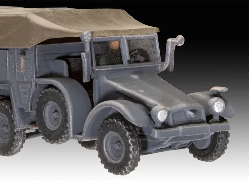 Revell Starter Kit Krupp Protze KFZ 69 with 3,7cm Pak – 1:76 katonai teherautó makett