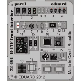   Eduard Accessories B-17F front interior for Revell - első belsőtér-részletező készlet
