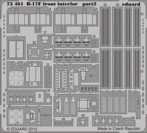 Eduard Accessories B-17F front interior for Revell - első belsőtér-részletező készlet