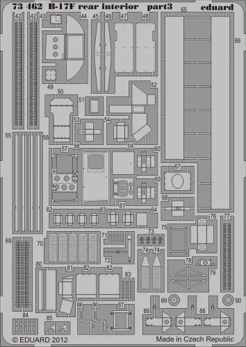 Eduard Accessories B-17F rear interior for Revell - hátsó belsőtér-részletező készlet