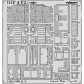   Eduard Accessories B-17G cockpit interior for Airfix - B-17G cockpit belsőtér-részletező készlet