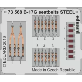   Eduard Accessories B-17G seatbelts STEEL for Airfix - acél fotómaratott biztonsági övek