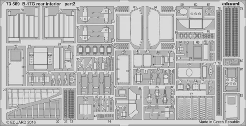 Eduard Accessories B-17G rear interior for Airfix - hátsó belsőtér-részletező készlet