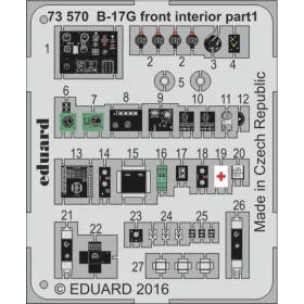   Eduard Accessories B-17G front interior for Airfix - első belsőtér-részletező készlet