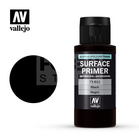 Vallejo Surface Primer Black alapozófesték 60ml 73602V