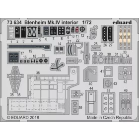   Eduard Accessories Blenheim Mk.IV interior for Airfix - Blenheim Mk.IV belsőtér-részletező készlet