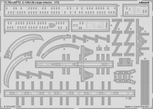 Eduard Accessories C-130J-30 cargo interior for ZVEZDA - C-130J-30 tehertér-részletező készlet