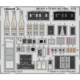   Eduard Accessories AC-130J interior 1/72 ZVEZDA - AC-130J belsőtér-részletező készlet