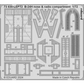   Eduard Accessories B-24H nose & radio compartment 1/72 - B-24H orr- és rádiórekesz