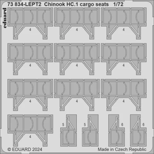 Eduard Accessories Chinook HC.1 cargo seats  AIRFIX - deszanttéri ülések