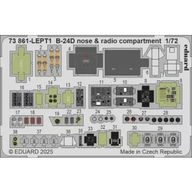  Eduard Accessories B-24D nose & radio compartment for Airfix - B-24D orr- és rádiórekesz