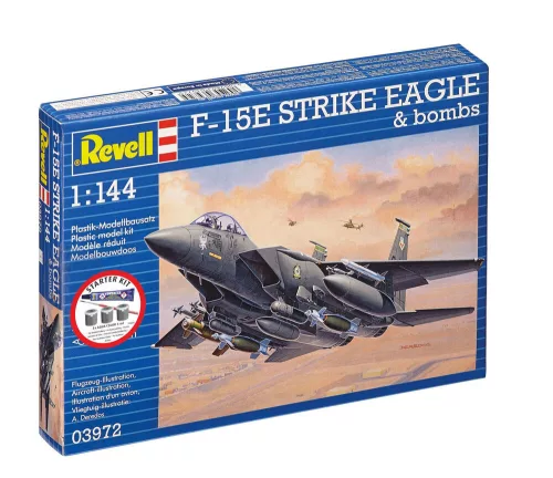 Revell Starter Kit F-15E Strike Eagle with Bombs – 1:144 repülőgép makett