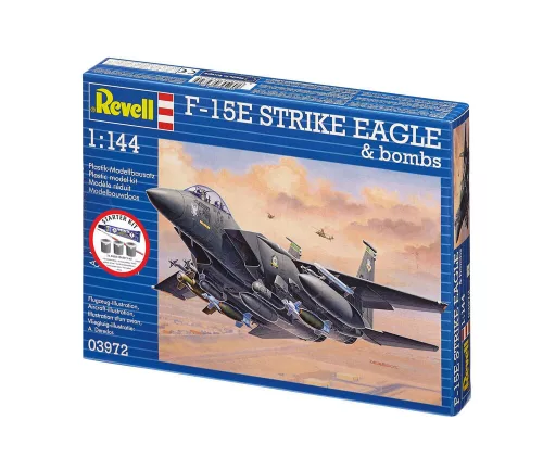 Revell Starter Kit F-15E Strike Eagle with Bombs – 1:144 repülőgép makett