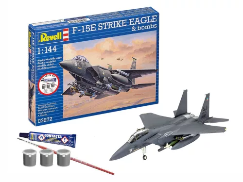 Revell Starter Kit F-15E Strike Eagle with Bombs – 1:144 repülőgép makett